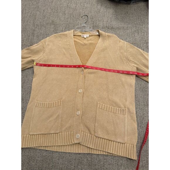 Anthropologie Demylee Sela Beige Cotton Cardigan Sweater Small - Picture 6 of 7